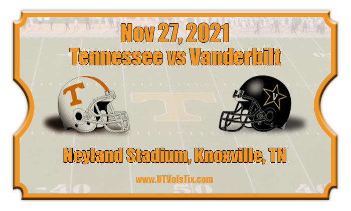 Tennessee Volunteers Vs Vanderbilt Commodores Football Tickets | 11/27/21